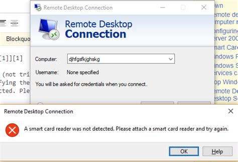 remote desktop manager smart card|remote desktop with hello pin.